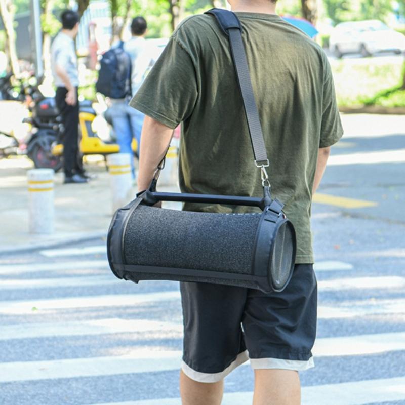Shoulder Carrying Case Speaker Storage Bag Breathable PVC Fabric Straps Cover for SRS-XG500