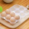 Clear Egg Protection Box 6 Grid Egg Holder Reusable Egg Carton with Egg Dispensers Egg Carriage for Refrigerator Camping Picnic