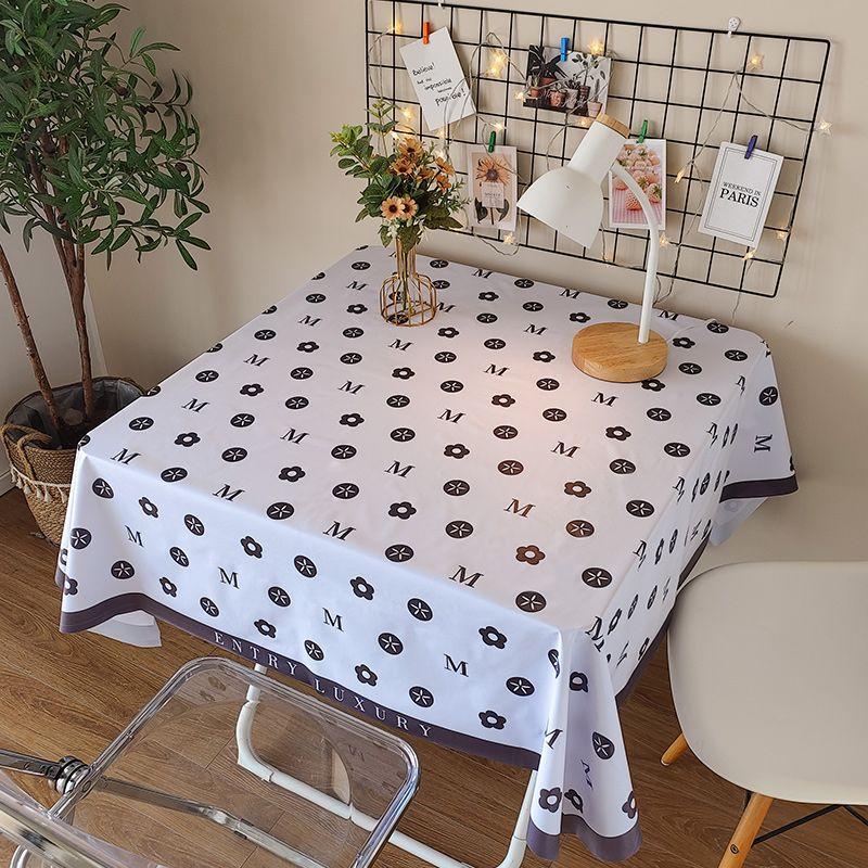 Tablecloth Waterproof, Oil-Proof And Scald-Resistant, Disposable Pvc High-End Sense Light Luxury Simple Table Cloth Coffee Table Cushion