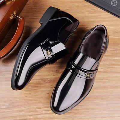 Customized Foreign Trade New Work Mirror Foot Cover Dress Leather Shoes Men's Black Business Casual Men's Shoes Men's Leather Shoes