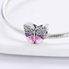 The New Copper Charm Early Spring Colorful Butterfly Rose Fits Authentic Bracelets Accessory Women Jewellery High Quality
