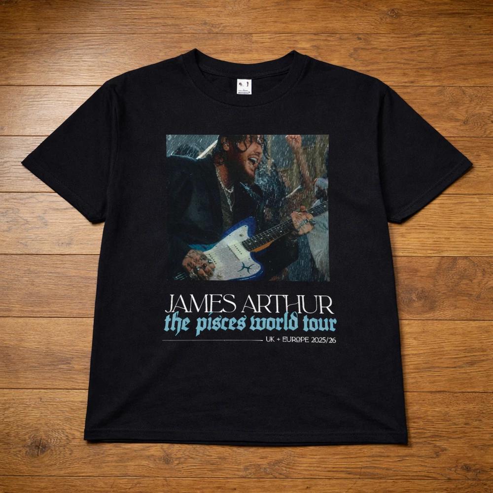 James Arthur TShirt Black Tour Tee Unisex Kids Adults 2XL