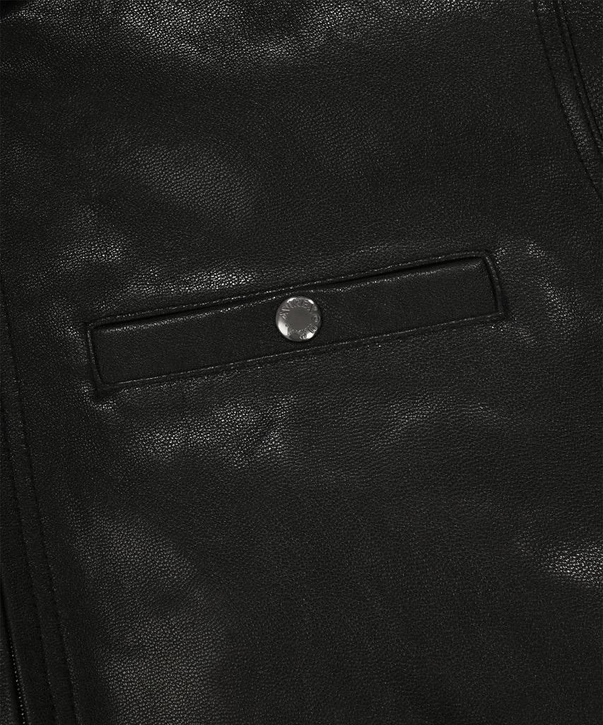 Avirex Goat Vegetable Leather Hooded Jacket / 7835950015 Black