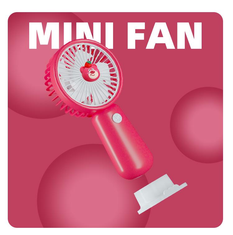 Portable Mini Cartoon Flower USB Desk Fan - Student Gift