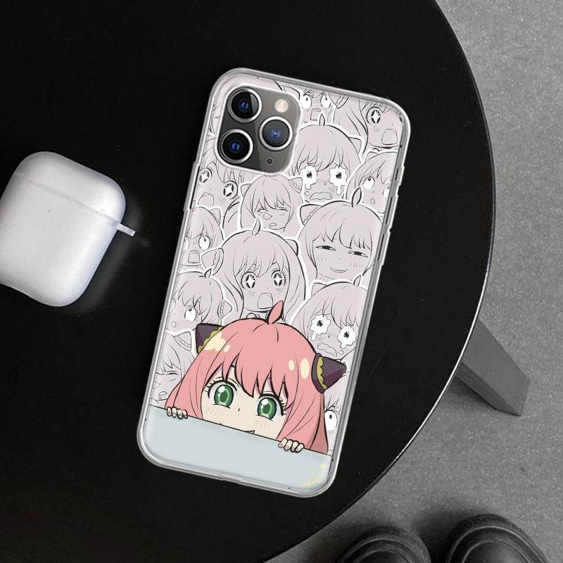 S-Spy Family Anya Phone Case Cover for iPhone 11 12 13 Mini 14 15 Plus 16 Pro Max 17 Air 7 8 + SE Art Customized Fundas 11 12 13