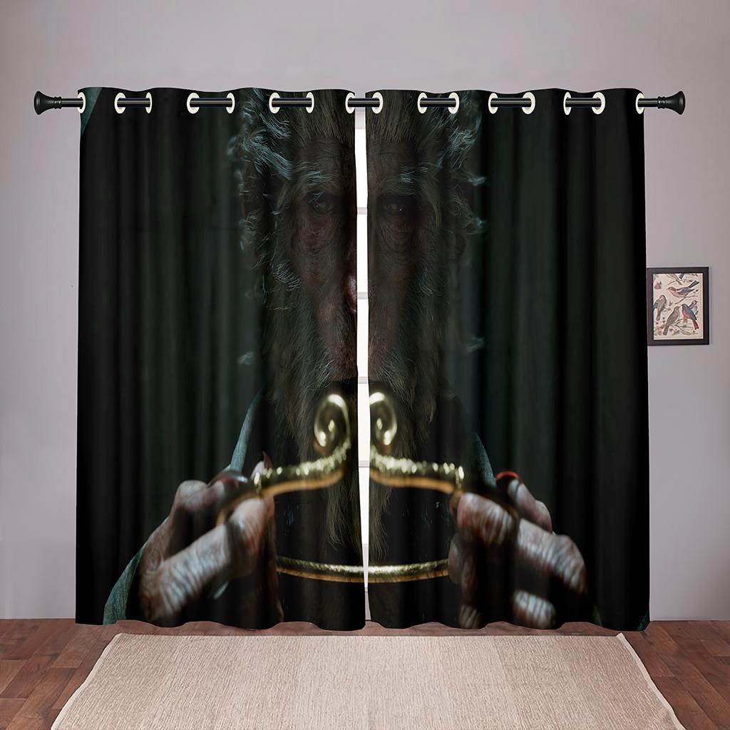 3D Game Black Myth WUKONG Pattern Curtains 2 Panels Young People Game Lovers Living Room Bedroom Esports Room Decor
