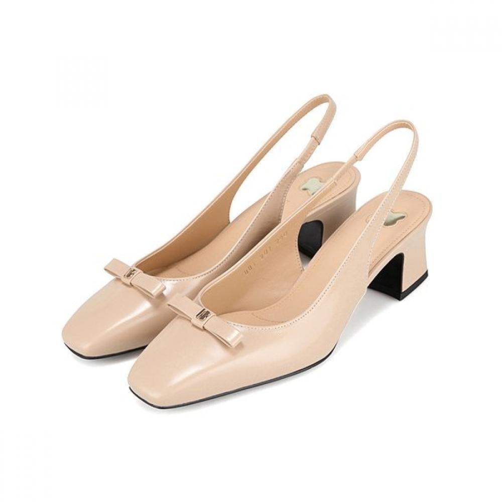 Barbara Cowhide Square 5cm Women S Slingback Bbi201be 250mm