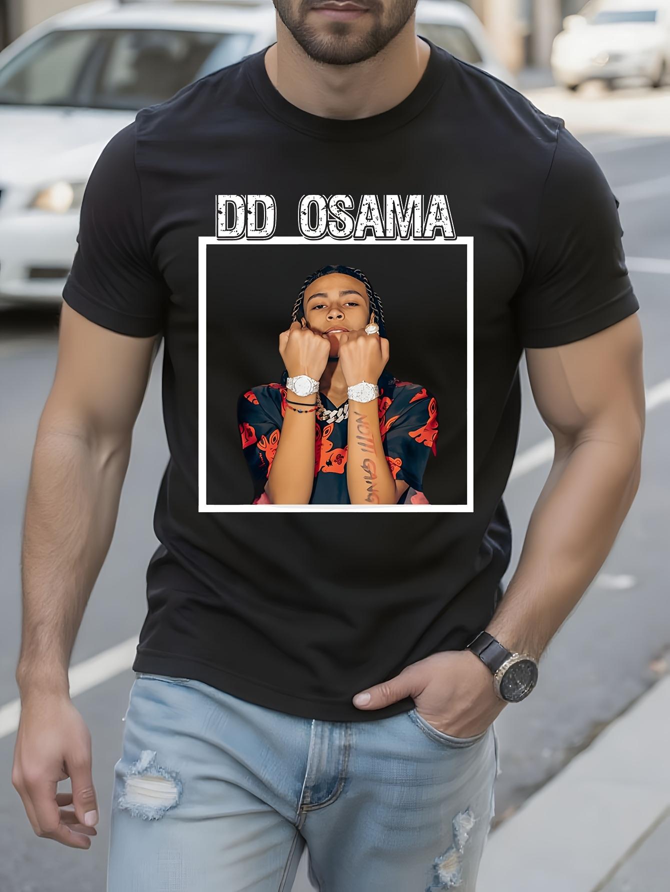 DD Osama Hip-Hop Rapper Tshirt - Black Graphic Tee with D... XXL