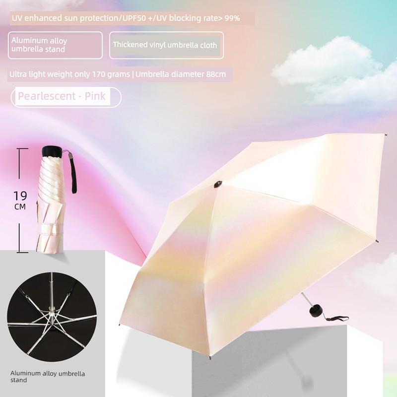 Aluminum Alloy Ultra-Light Mini Compact Portable Folding Pencil Umbrella Sun Protection Uv Protection Sunshade Umbrella for Women