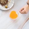 Unique Double Wall Heart Shaped Glass Coffee Mug Insulated Clear Tea Milk Cup with Handle Valentine's Day Couple Drinkware Gift