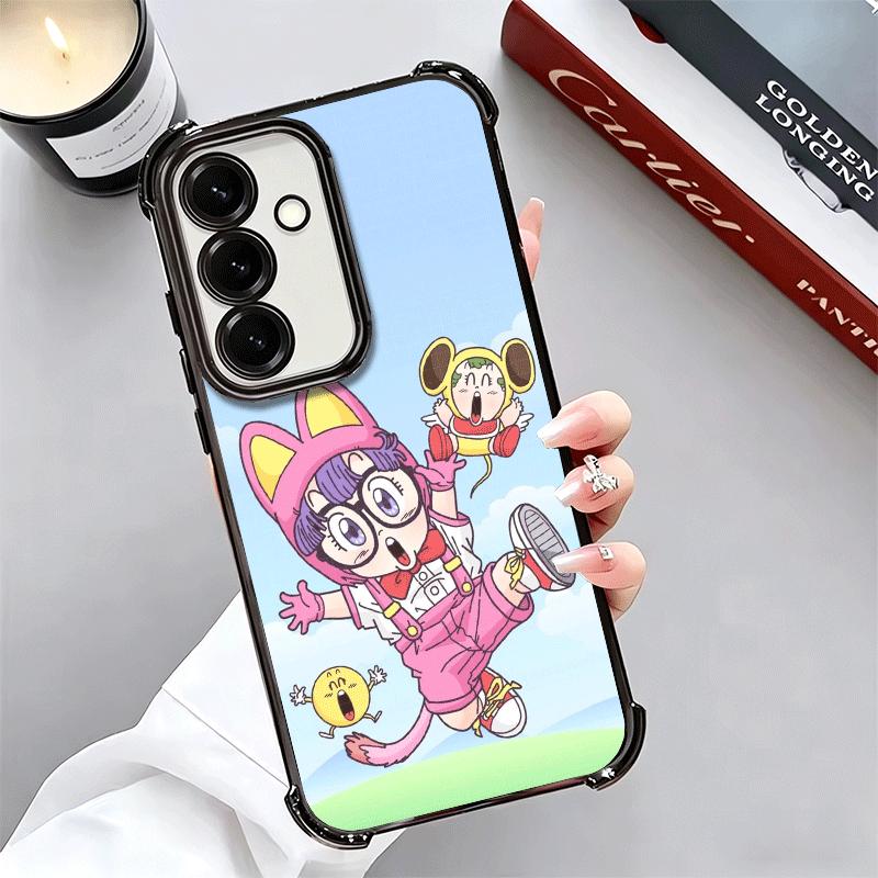 Arale S-Slump Anime Plating Phone Case For Samsung A17 A07 A37 A57 A16 A56 A15 A55 A14 A54 A13 A53 A26 A36 A25 A35 A24 A34 A23 A