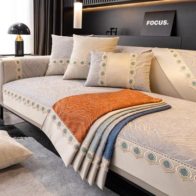 Cuscino Divano Ciniglia Quattro Stagioni Universale Schienale Asciugamano Copertura Tessuto Semplice Cuscino Seduta Copertura Universale Cuscino Combinazione Divano