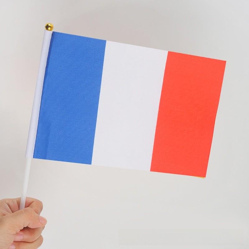 Global Football Cup Polyester Handheld Flags For Sports Fans And Festivals