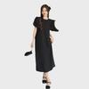 Summer 2025 Loose Plus Size Puff Sleeve Slimming Maxi Dress