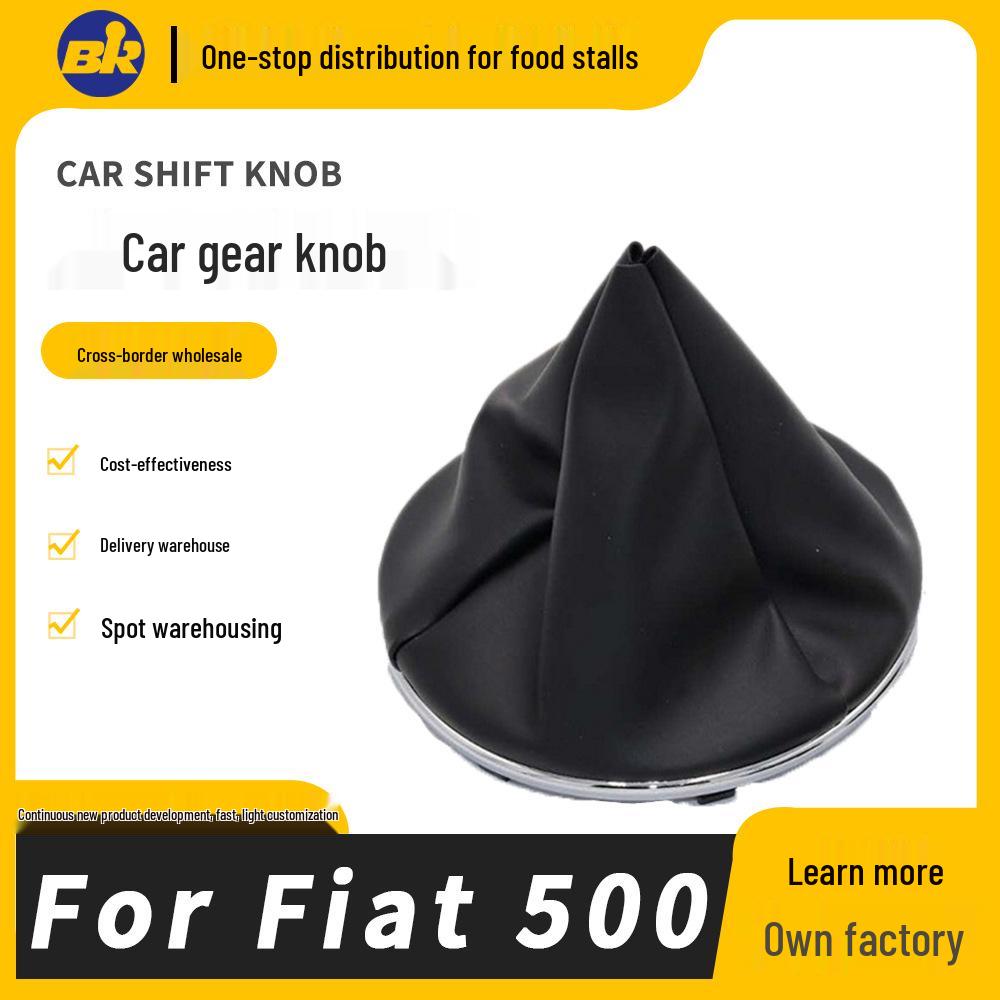 Fiat 500/500C Gear Shift Lever Dust Cover & Knob Cover Car Accessory