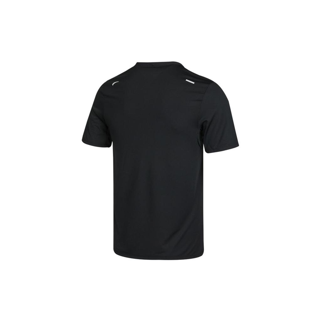Nike Dri-Fit Rise 365 Ademend En Zacht Bedrukt Hardloop T-shirt met Korte Mouwen Heren Tops Zwart CZ9185-013