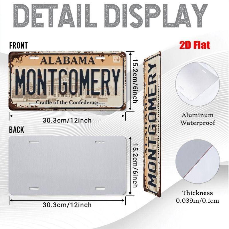 Urban City Theme Metal Tin Sign for Bar Garage Interior