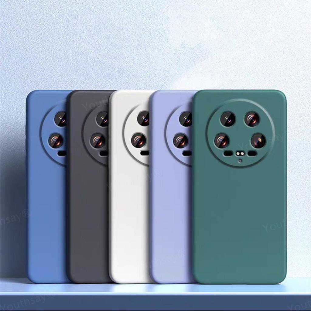 For Xiaomi 14 Ultra Liquid Silicone Case Xiaomi 14 Ultra Cover Funda Coque Soft Camera Protector Back Bumper For Xiaomi 14 Ultra