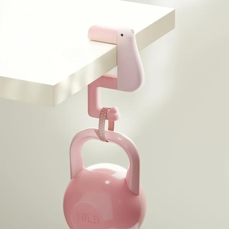 1PC Heavy-Duty Bag Hook - Load-Bearing Non-Slip Clamp,Desk Organizer for Backpacks, Keys,Tablets - Reusable Adhesive-Free Holder