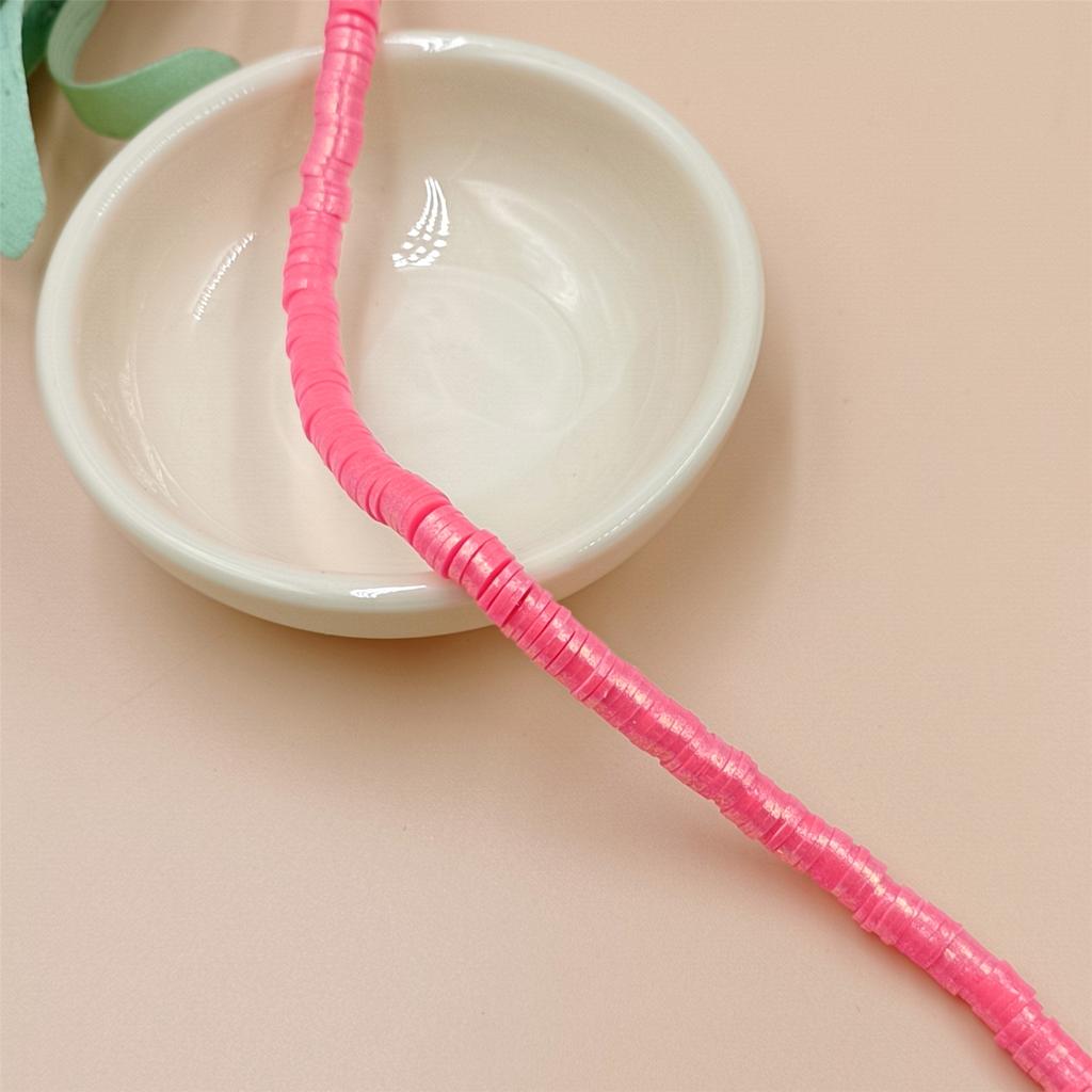 1 Sıra Kolye 7 Renk Bileklikler 6mm Sedefli Toz DIY Takı Yapımı İçin Gevşek Boncuklar Polimer Kil Moda 350 Adet Ara Boncuk