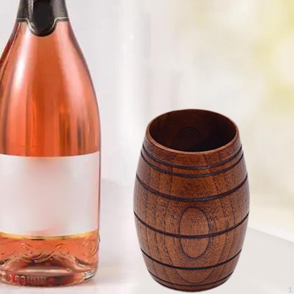 Pivní hrnek ve tvaru sudu, multifunkční minimalistický klasický dřevěný hrnek na kávu