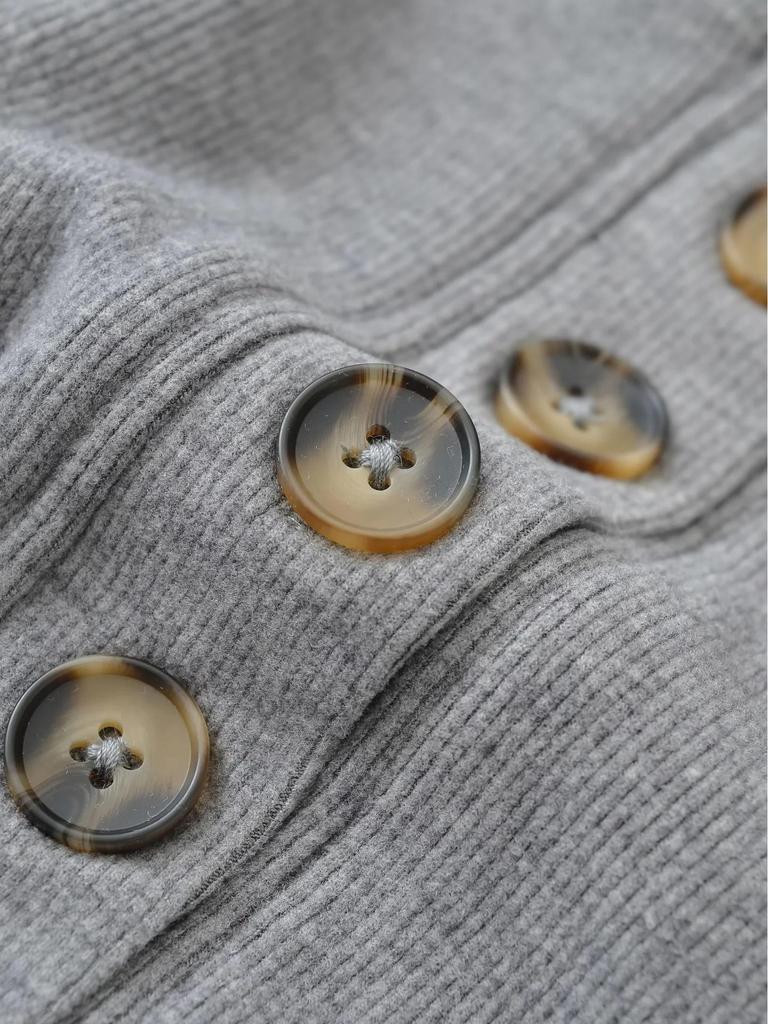 Korean-Style Slim Fit Henry Collar Fleece Long Sleeve T-Shirt for Women - Autumn/Winter Stretchy Base Layer Top
