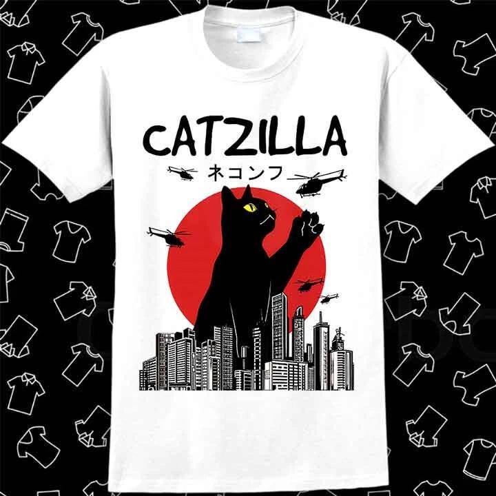 Catzilla King Of Pawster Paws Cat Kitten Pet Lover Meme T Shirt 1053 L