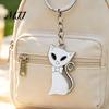 Metal Key Ring 2Pcs Black White Cat Keychain for Backpacks, Oil Dripping Enamel Kitten Ring, Bag Schoolbag Charm Decoration Accessories