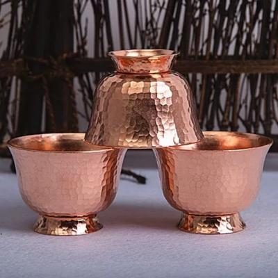 1pcs Handcrafted Pure Copper Coffee Mug 80ml Multipurpose Breakfast Tea Milk Water Cup Moscow Dessert Cafe Drinkware Couple Gift