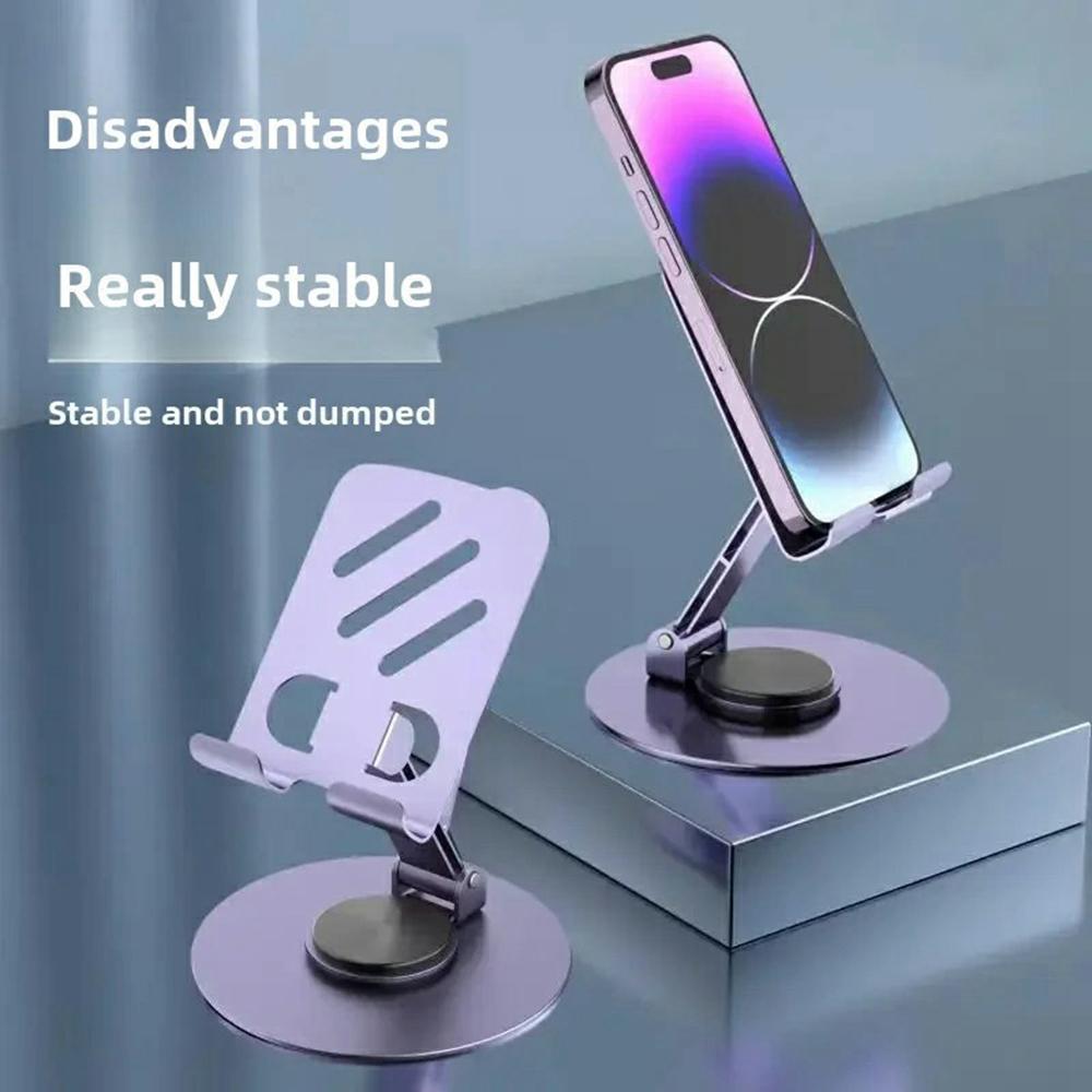 

002 Metal Hollow Cooling Stand Rotatable Folding Cell Phone Lazy Bracket for Live Streaming A