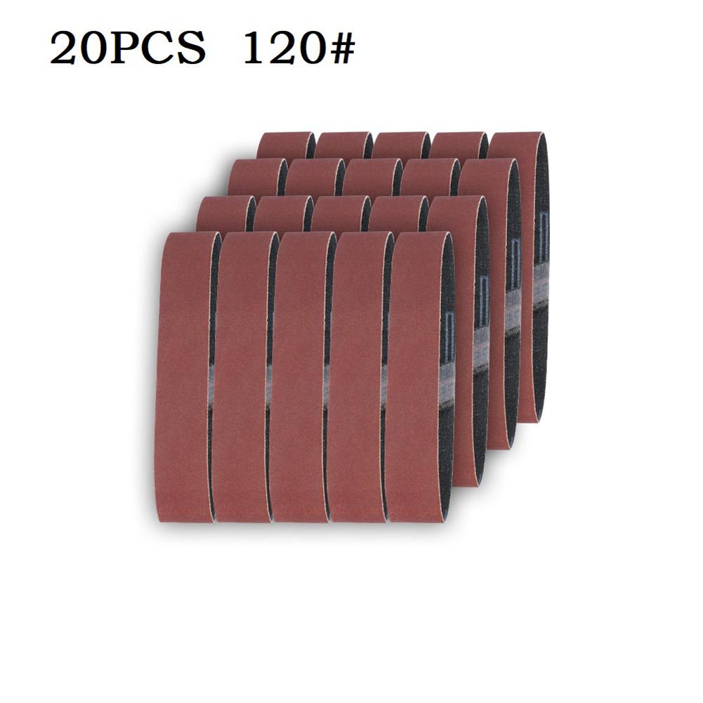 20pcs 25x330mm Sanding Belts 120/320/600 Grits Sander Paper For Polishing Machine Sanding Tool