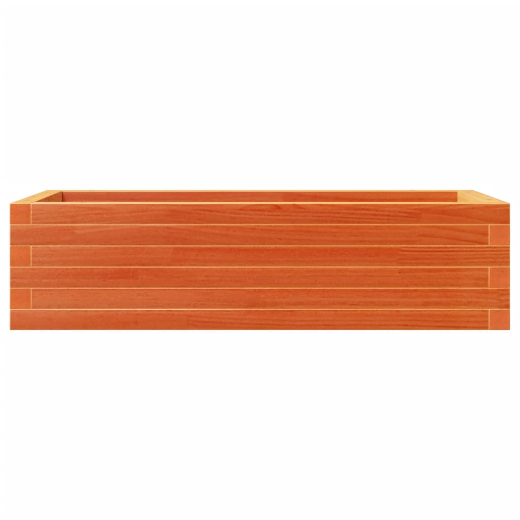 Plant Pot Wax Brown 90 X 40 X 23 Cm Solid Pine Wood