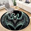 1 Stück Fledermausflügel Büro Runder Teppich, Matte Geeignet für Büro, Unter Bürostühlen Schlafzimmer Wohnzimmer Heimdekoration, Raumdeko