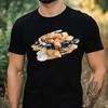 T-Shirt Men Watercolor Bird Motif Cotton Size XS To 5XL
