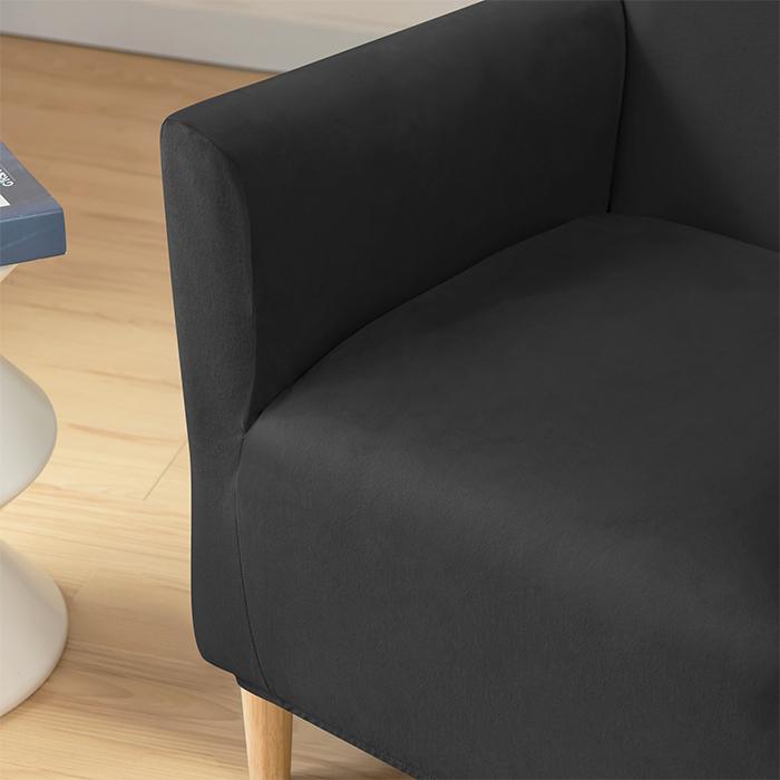 Cover For Small Armchair S, Velvet, Black