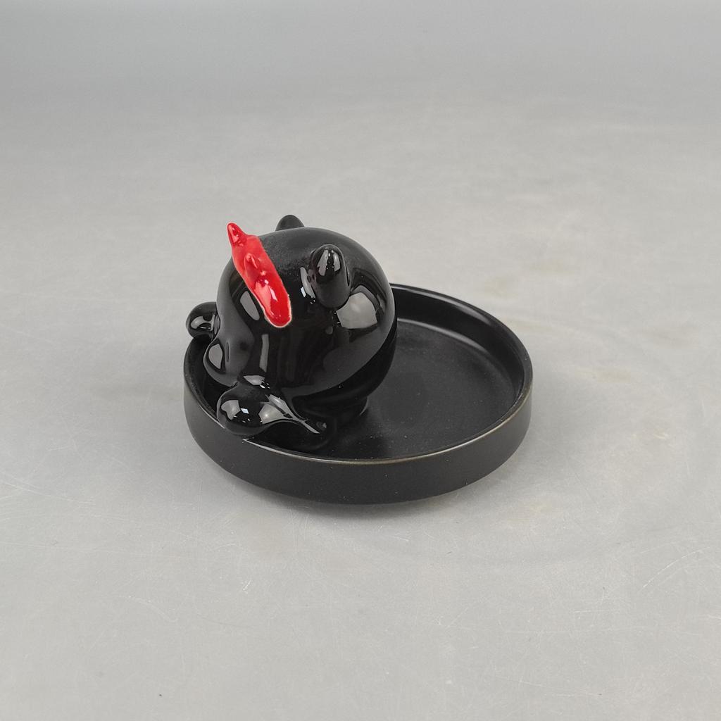 Cross-border Halloween Creative Black Cat Candlestick Ornament Kitten Home Living Room Desktop Atmosphere Ornament