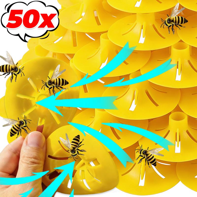 50/5x Wasp Trap Flower-shaped Funnel Flying Insect Control Tools Reusable Bee Catcher Household Garden Traps Beekeeping Tool