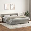 Maison Exclusive - Bed Slatted Base and Mattress Light Grey 180x200cm Velvet