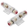 2Pcs Car Audio AGU Fuse Holder W60A 80A Fuses Fuseholder for 4 6 8 Gauge Wire 12?24V