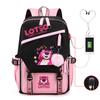 Strawberry Bear Lightweight Ridge Protection Student School Bag Usb Trend Reduction Backpack Campus Leisure
