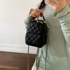 Schoolbag Mini Backpack Women's 1011 New Spring Premium Sense Small Fragrant Wind Rhombus Chain School Bag College Student Commuter Backpack