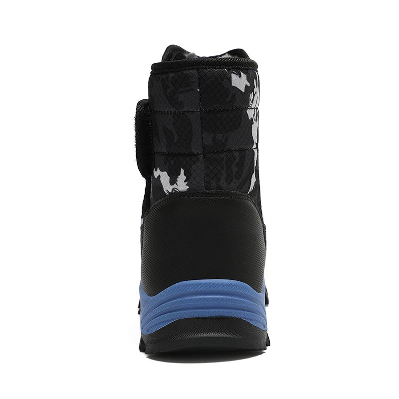 Winter Children's Fashionable Velvet Warm Casual High Top Cotton Shoes Ice Claw Snow Boots Mountain Climbing Cotton Boots 31-40