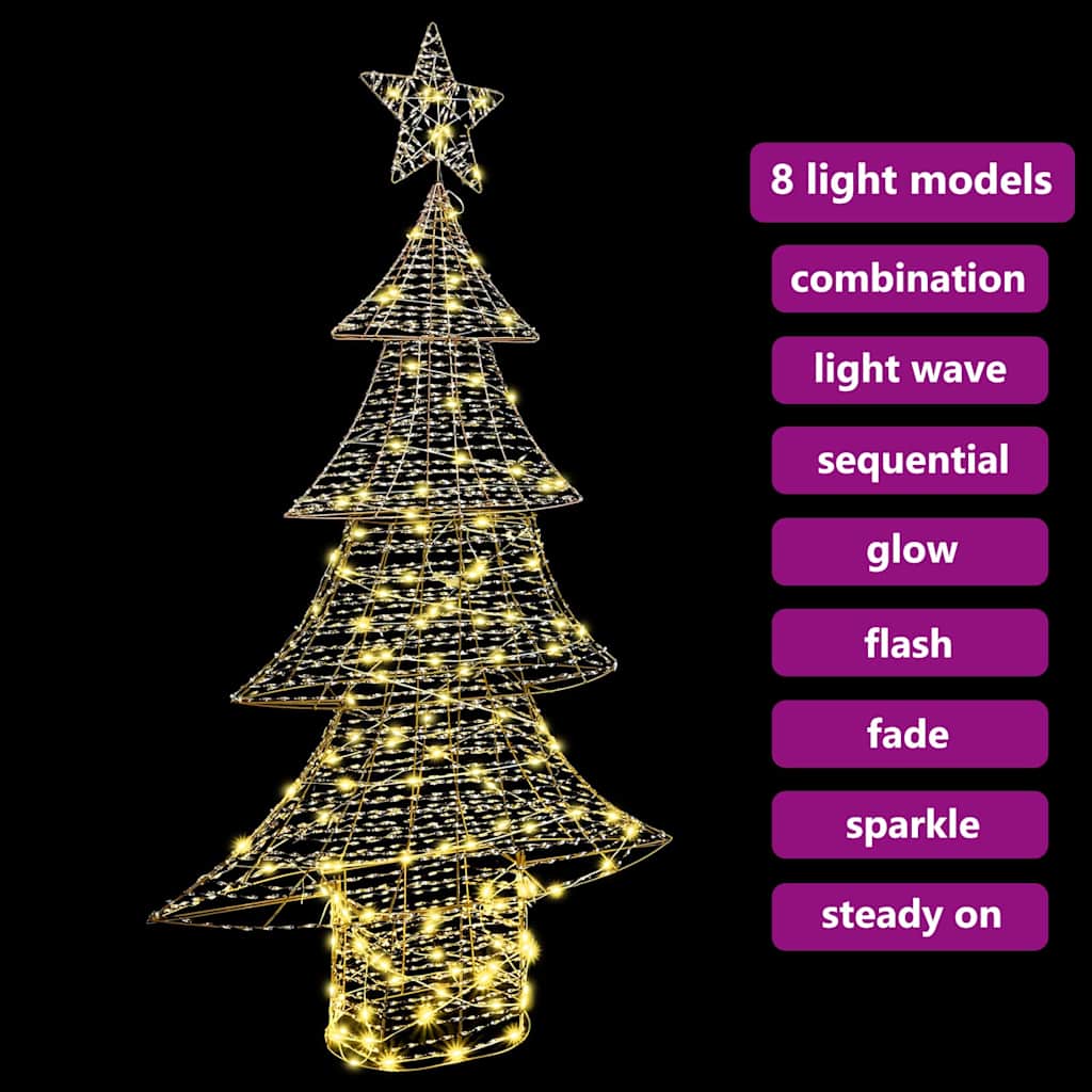 Christmas Tree with 160 Warm White LEDs 151 cm PET