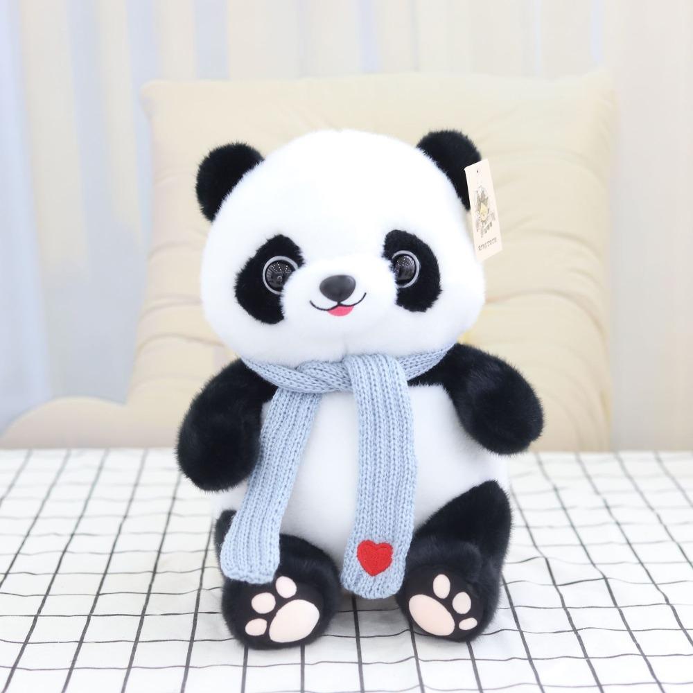 Cute panda doll 8 inch grab machine doll plush toy simulation giant panda dressing doll