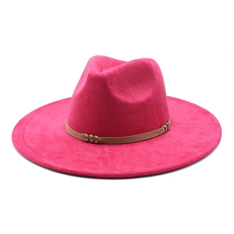 British Style Suede Felt Hat, Peach Heart Top Spring And Autumn Retro Men'S And Women'S Top Hats, Versatile British