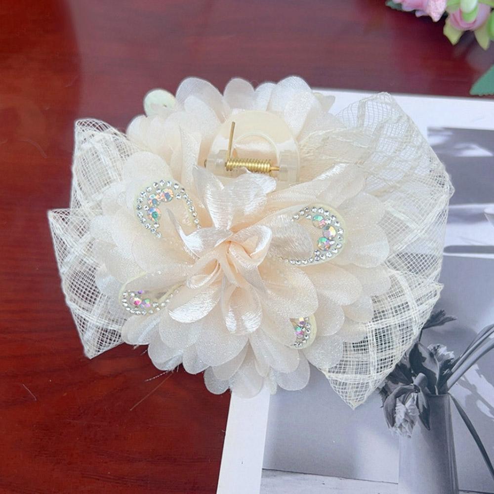 Quasten Haarspange Blume Hai-Klammer Elegante Krabben-Haarspangen für Damen Süße Mode