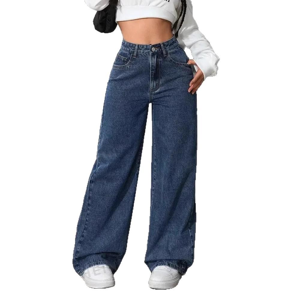 Women's Casual Fashion Striped Floor-Mopping Straight Pants Casual Pants