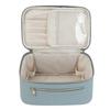 Toiletry Makeup Bag Large Capacity Water Proof PU Cosmetic Bag with Double Zips Independent Brush Compartments for