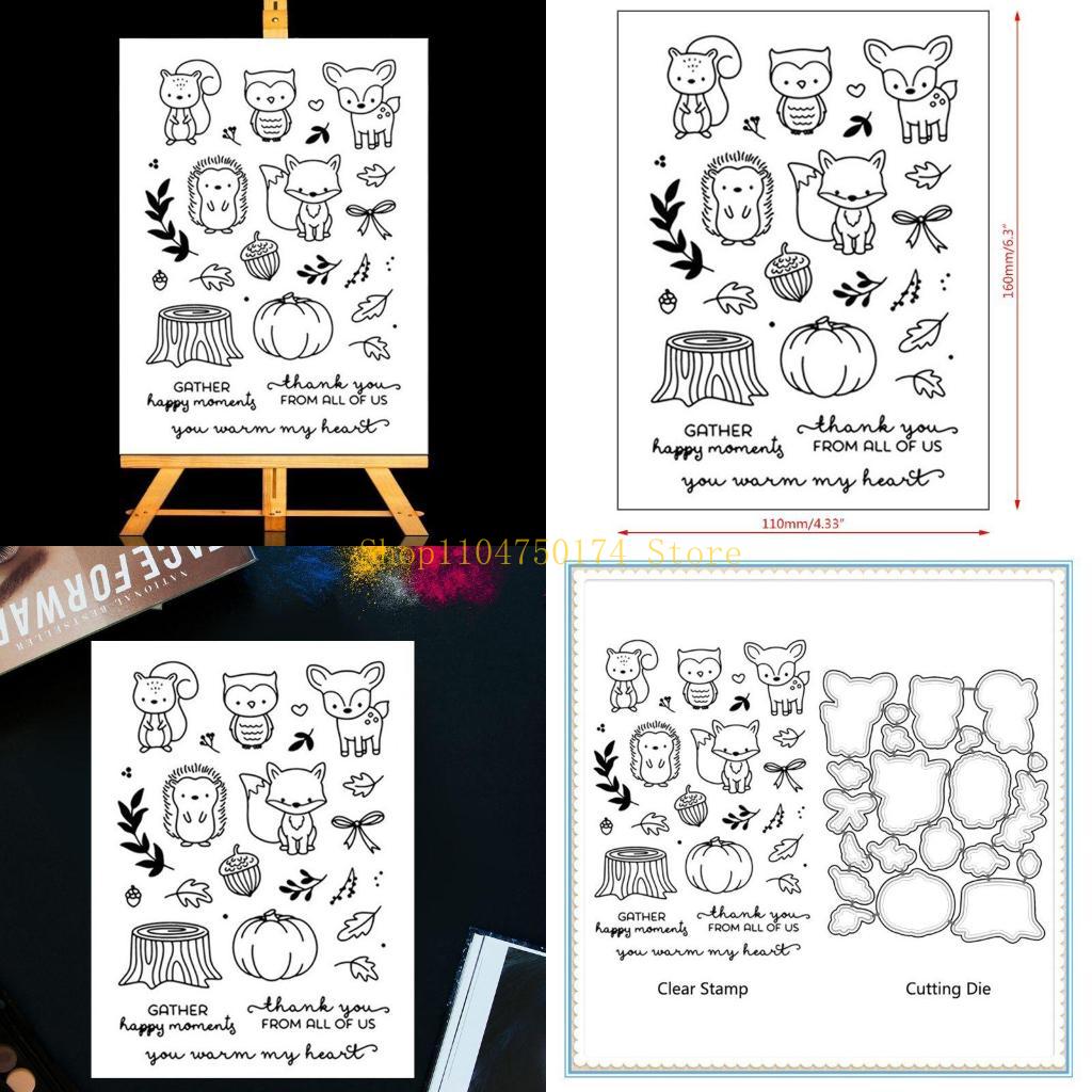 Металлические штампы-высечки с животными, прозрачный силиконовый штамп, высечки для DIY, рождественские, для дня рождения, вечеринки, топ продаж