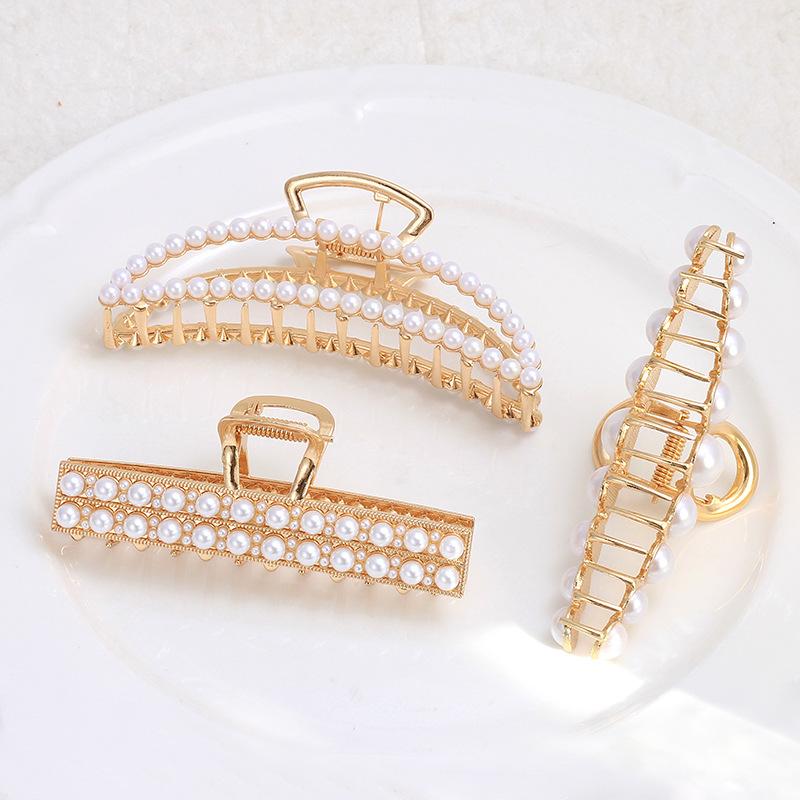 Fashion Disc Hairpin Shark Clip Large Hair Volume Multi-French Grab Clip Women'S Premium Sense Back Head Hair Accessories Head Accessories